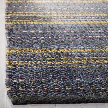 Safavieh Natural Fiber Rustic Rectangle Hand Woven Rugs Blue & Gold - 2 ft.-6 in. x 8 ft. NF202M-28